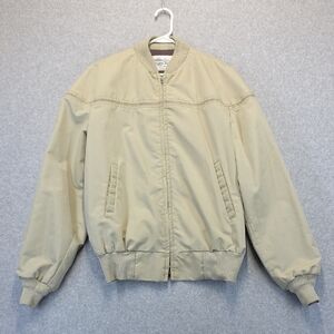 Ozark Trail Vintage USA-Made Bomber Jacket Tan Zip Front Men’s L